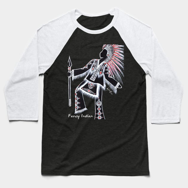 Fancy Indian Baseball T-Shirt by @byleighart